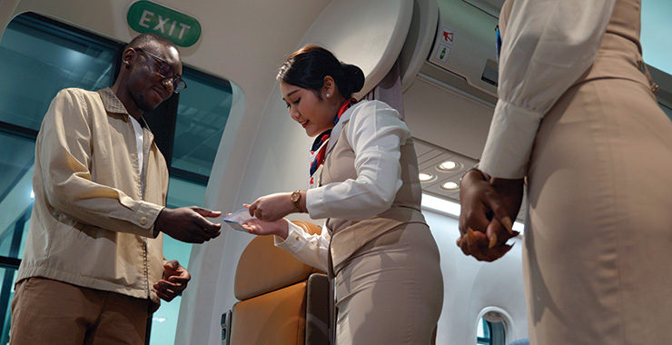 boarding a plane