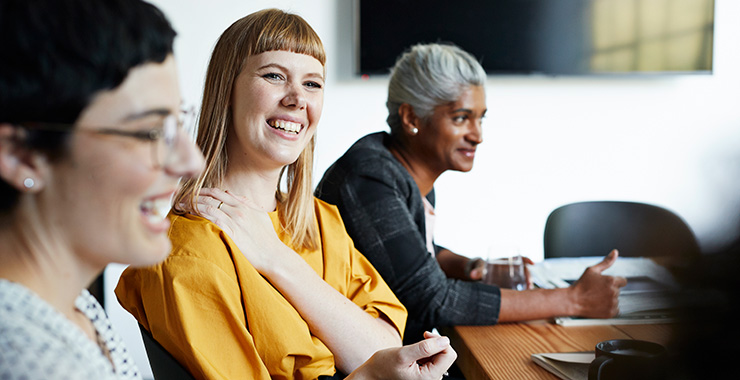 group of women at work