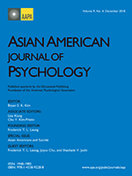 Cover of Asian Americans and Suicide (special issue of Asian American Journal of Psychology, December 2018)