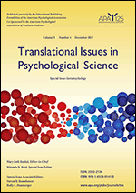 Cover of Geropsychology (special issue of Translational Issues in Psychological Science, December 2017)