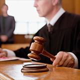 Judge banging gavel