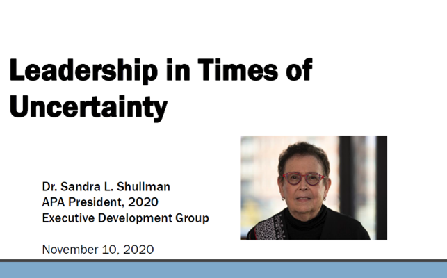 Leadership in times of uncertainty