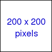 200 x 200 pixels sample box