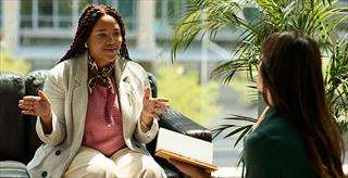Mental health professional providing support during a counseling session