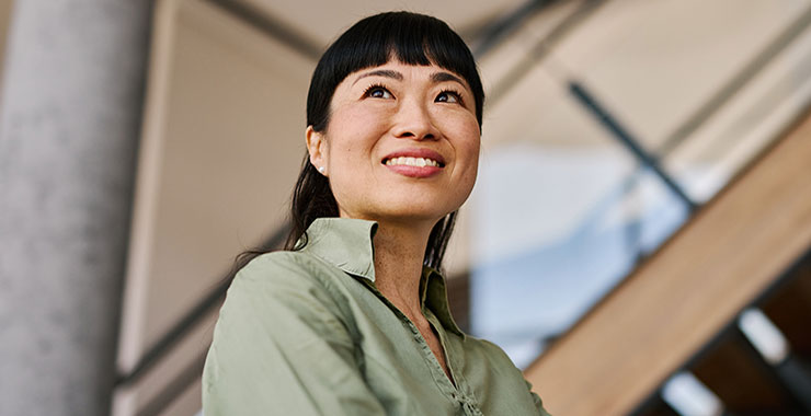 Smiling businesswoman