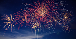 Fireworks explode in celebration of Independence Day