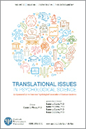 Cover of Translational Issues in Psychological Science journal